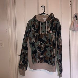 camo champion hoodie
